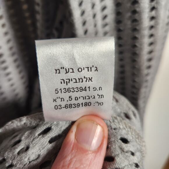 Alembika Long Open Knit Duster Cardigan Women Sz L Gray Pockets Lagenlook Flowy - Picture 6 of 9